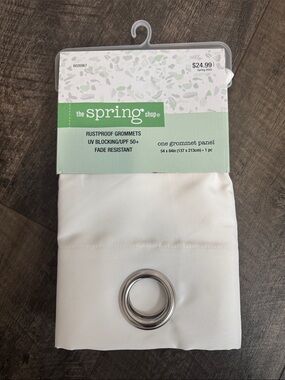 THE SPRING SHOP WHITE CURTAIN PANEL
